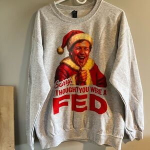 Gray Crewneck Sweatshirt tucker Carlson FED